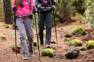 Photo of hikers using hiking poles