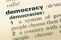 image of the word democracy in dictionary